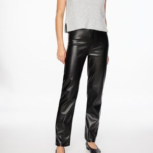 Dynamite Gisele Faux Leather Black Pants